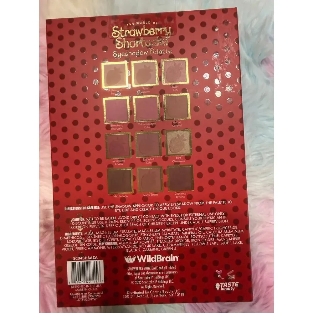 NWT Taste Beauty Strawberry Shortcake 12 Pan Eyeshadow Palette